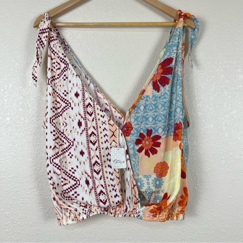 Free People Tied To You (Tropical Combo) Tank Top Size Small Women - Picture 3 of 12